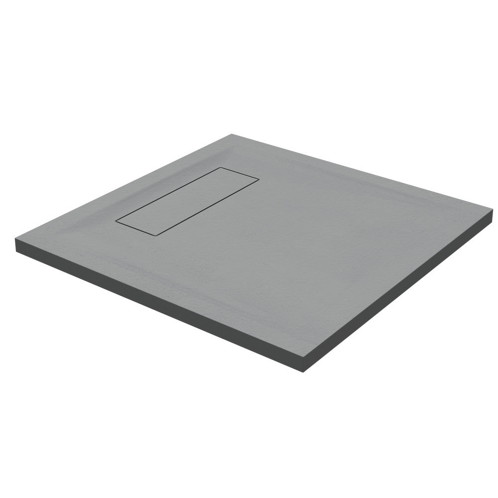 Roman Infinity Square Shower Tray 800 x 800mm - Slate Grey - IGS80G
