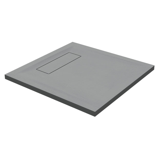 Roman Infinity Square Shower Tray 800 x 800mm - Slate Grey - IGS80G