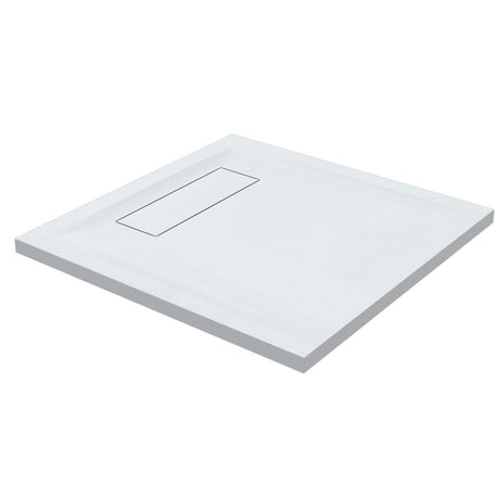 Roman Infinity Square Shower Tray 800 x 800mm - Slate White - IGS80W