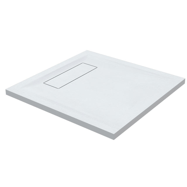 Roman Infinity Square Shower Tray 800 x 800mm - Slate White - IGS80W