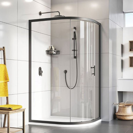 Roman Innov8 Curved Offset Quadrant Shower Enclosure 800 x 1200mm - Chrome - N2SQ81213B