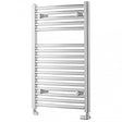 Towelrads Pisa Curved Heated Towel Rail 800mm High x 450mm Wide - Chrome - 140041