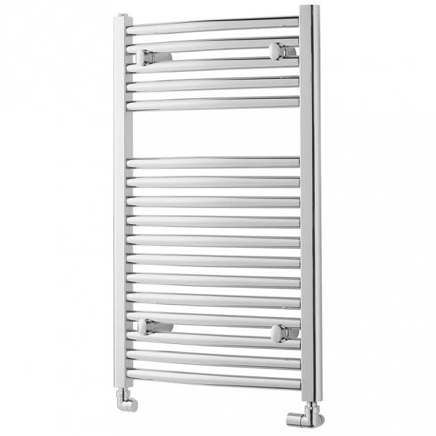 Towelrads Pisa Curved Heated Towel Rail 800mm High  x600mm Wide - Chrome - 140043