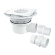 Mcalpine 150mm Square White ABS Two-Piece 50mm Water Seal Gully for Tiled or Stone Floors - TSG52T6WH