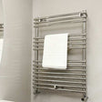 Vogue Stella Heated Towel Rail 800mm High x 600mm Wide, Central Heating - MD034 SS0800600PS