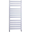 Vogue Vela Heated Towel Rail 1300mm high x 500mm wide white central heating bathroom radiator