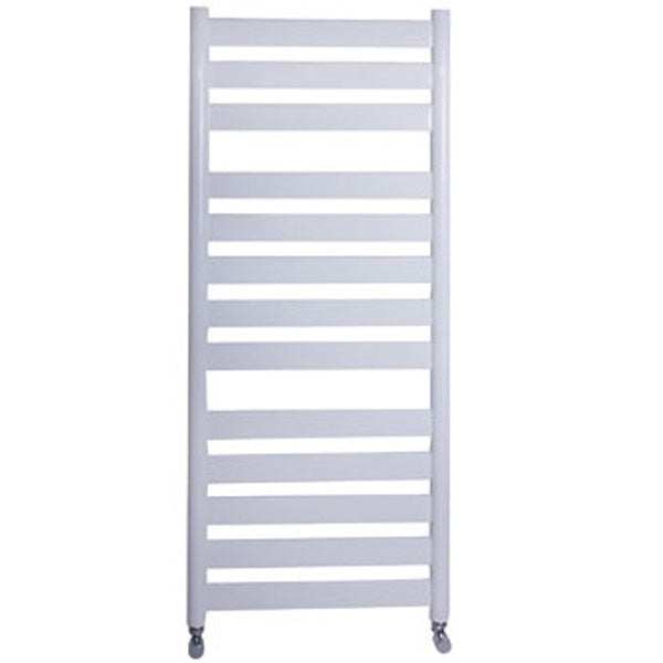 Vogue Vela Heated Towel Rail 1300mm high x 500mm wide white central heating bathroom radiator