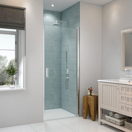 Merlyn 8 Series 950mm to 1000mm Wide Frameless Pivot Shower Door - 8mm Glass - S8FPV100