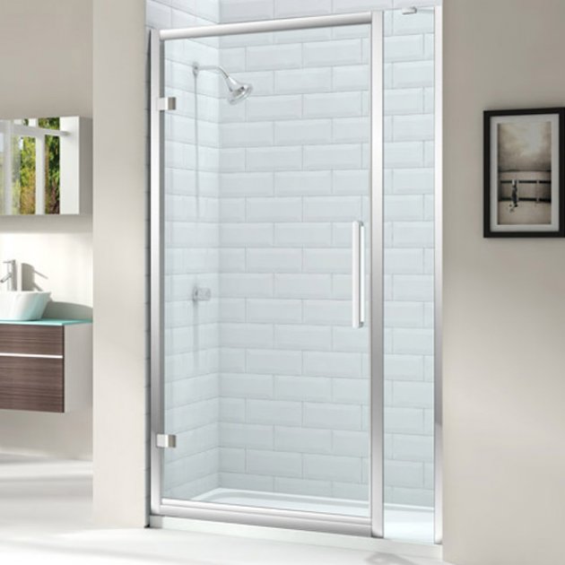 Merlyn 8 Series 1000mm Wide Hinged Shower Door and 210mm Inline Panel - 8mm Glass - M81231P2H