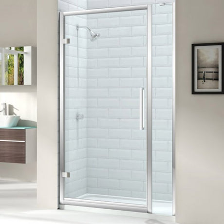 Merlyn 8 Series 1000mm Wide Hinged Shower Door and 210mm Inline Panel - 8mm Glass - M81231P2H