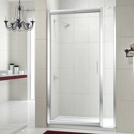 Merlyn 8 Series 760mm Wide Inline Infold Shower Door 8mm Glass - M84410P1H