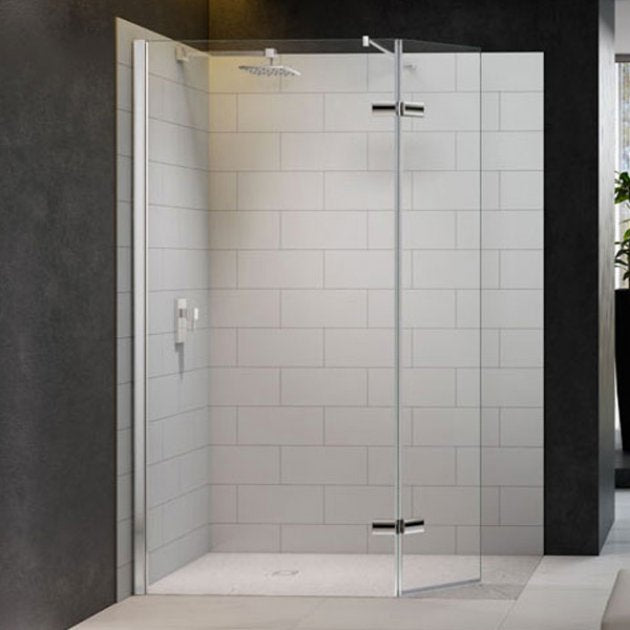Merlyn 8 Series 1000+350mm Wide Hinged Wet Room Glass Panel 8mm Glass - M8SW271