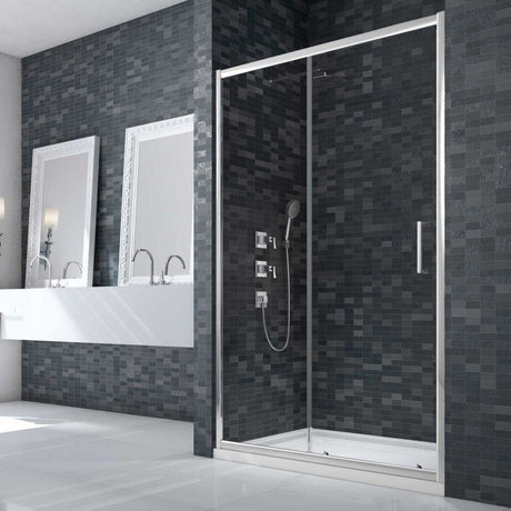 Merlyn Ionic Essence 1400mm Wide Framed Slider Shower Door - 8mm Glass - Chrome - DWH04DH
