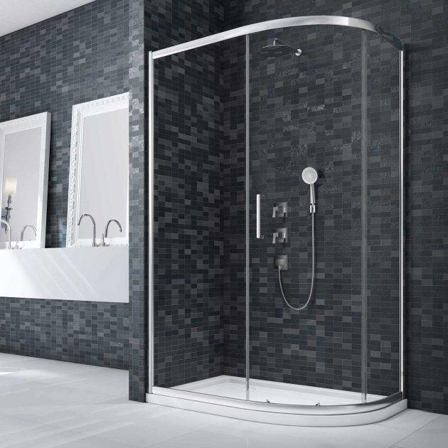 Merlyn Ionic Essence 1200mm x 900mm Framed Offset Quadrant Shower Enclosure - 8mm Glass - DWH03EH