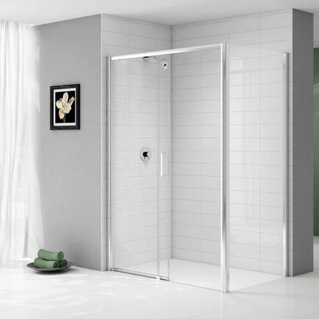 Merlyn Ionic Express 1200mm Wide Low Level Sliding Shower Door Left Handed - 6mm Glass - Chrome - A0303G0