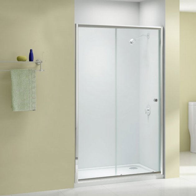 Merlyn Ionic Source 1100mm Wide Sliding Shower Door - 6mm Glass - Chrome - A1204B0
