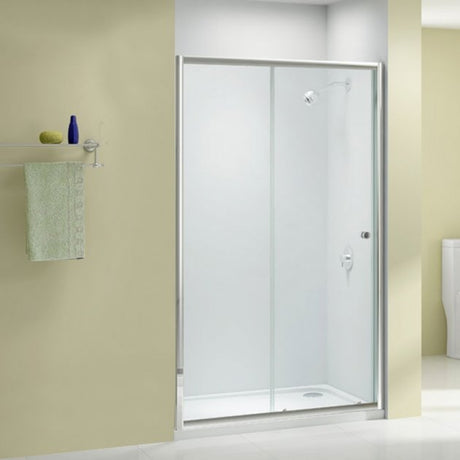 Merlyn Ionic Source 1100mm Wide Sliding Shower Door - 6mm Glass - Chrome - A1204B0