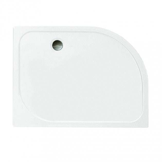 Merlyn Ionic Touchstone Left Handed Offset Quadrant Shower Tray 1200mm x 800mm - White - S128QLTO