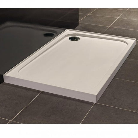 Merlyn Ionic Touchstone 900mm x 900mm 4 Upstand Square Shower Tray - White - S90SQUP