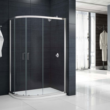 Merlyn Mbox 1000mm x 800mm Double Offset Quadrant Shower Enclosure - 6mm Glass - MB2Q1080