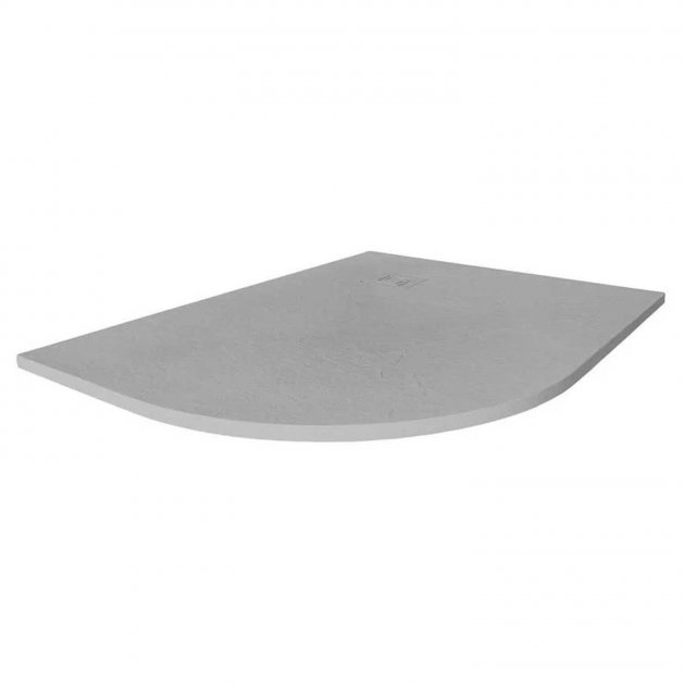 Merlyn TrueStone 1000mm x 800mm Left Handed Offset Quadrant Shower Tray with Waste - Fossil Grey - T108HFL