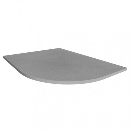 Merlyn TrueStone 1000mm x 800mm Right Handed Offset Quadrant Shower Tray with Waste - Fossil Grey - T108HFR
