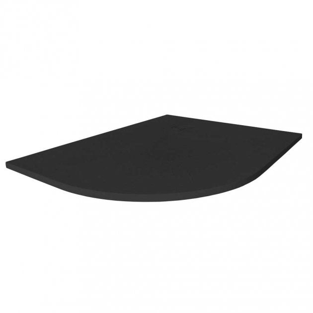 Merlyn TrueStone 1000mm x 800mm LH Offset Quadrant Shower Tray with Waste - Slate Black - T108HGL