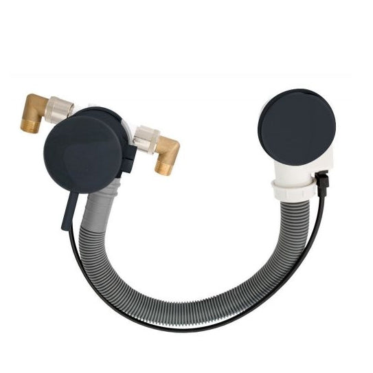 Methven 1 1/2″ Bath Fill & Overflow Waste - Matte Black - PUW206BK