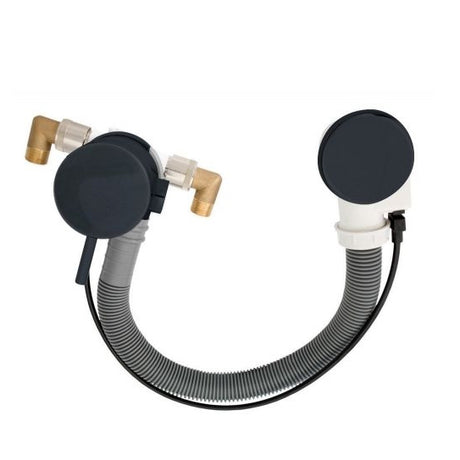 Methven 1 1/2″ Bath Fill & Overflow Waste - Matte Black - PUW206BK