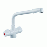 Bristan Manhattan Dual Handle EasyFit Mono Kitchen Sink Mixer Tap - Wh