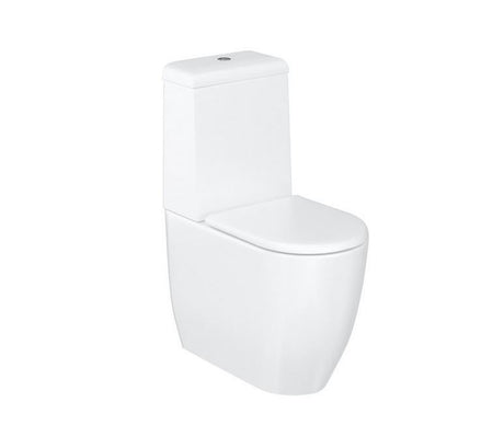 Britton Milan Rimless Close Coupled WC and Seat - White Gloss - 15.B.35307