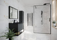 Scudo Minos Framed Glass Panel 1100mm- Black - MINFRAME1100BLK