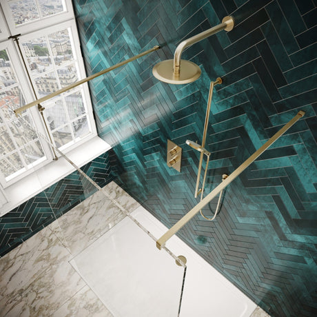 Scudo Straight Stabilising Bar - Brushed Brass - MINBRACEBB