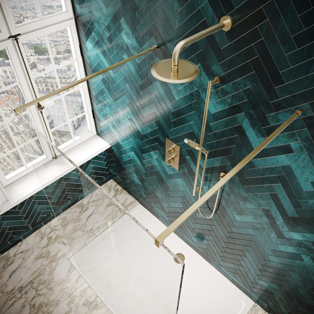 Scudo Straight Stabilising Bar - Brushed Brass - MINBRACEBB