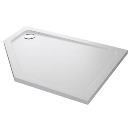 Mira Flight Low Offset Pentagonal Shower Tray Right Handed Flat Top 1200x900mm - White - 1.1697.027.WH