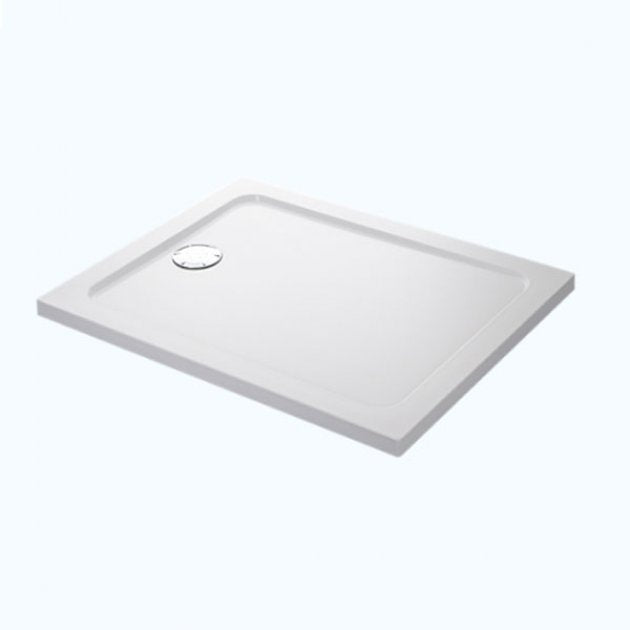 Mira Flight Safe Rectangular Anti-Slip Shower Tray with Waste 1000mm x 800mm - White - 1.1697.007.AS