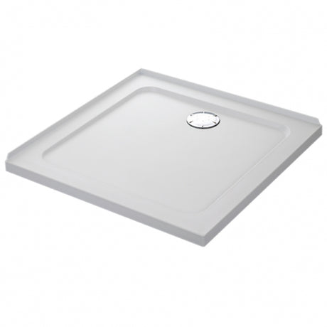 Mira Flight Low 2 Upstands Square Shower Tray with Waste 900mm X 900mm - White - 1.1697.323.WH