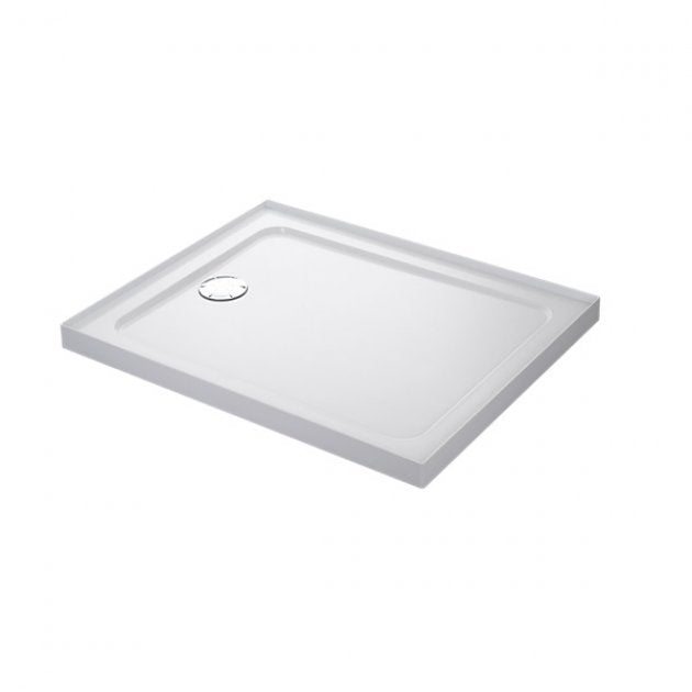 Mira Flight 4 Upstands Low Rectangular Shower Tray with Waste 1200mm X 760mm - White - 1.1697.345.WH