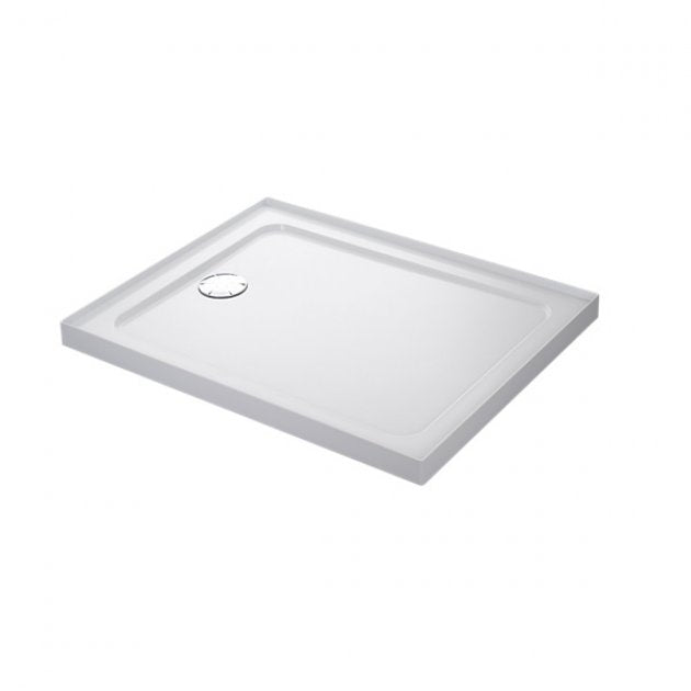 Mira Flight 4 Upstands Low Rectangular Shower Tray with Waste 1000mm X 800mm - White - 1.1697.456.WH