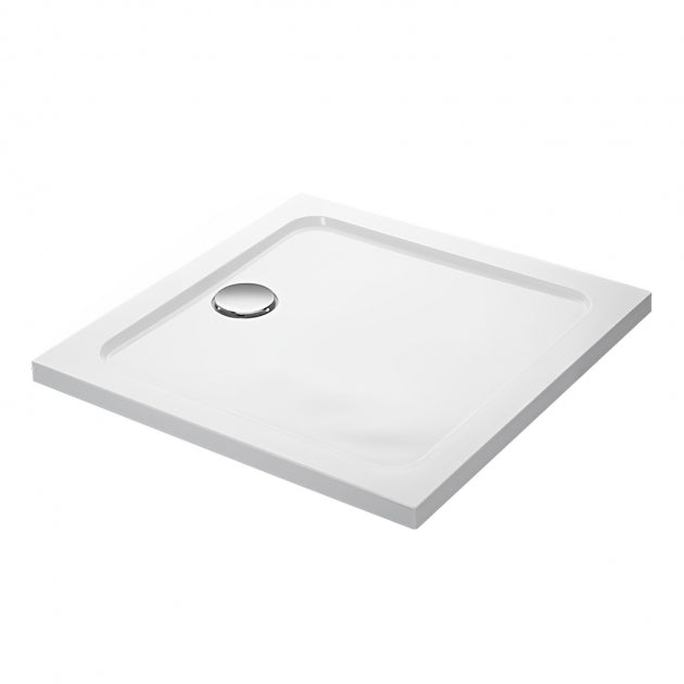 Mira Flight Low Flat Top Square Shower Tray with Waste 800mm X 800mm - White - 1.1697.010.WH