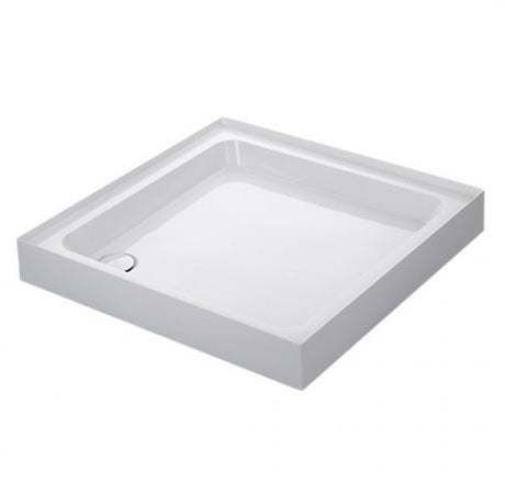 Mira Flight 4 Upstands Square Shower Tray with Waste 760mm x 760mm - White - 1.1783.004.WH