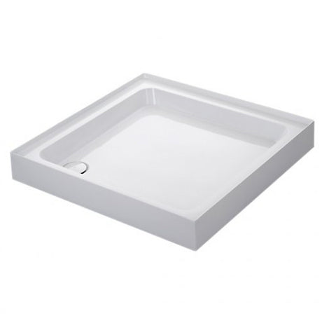 Mira Flight 4 Upstands Square Shower Tray with Waste 800mm x 800mm - White -  1.1783.008.WH
