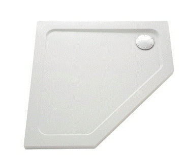 Mira Flight Low Pentagon Left Hand 0 Upstands 1200 X 900 - White - 1.1697.026.WH