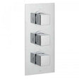 Vado Mix 2 Outlet 3 Handle thermostatic chrome shower valve wall mounted for modern bathrooms