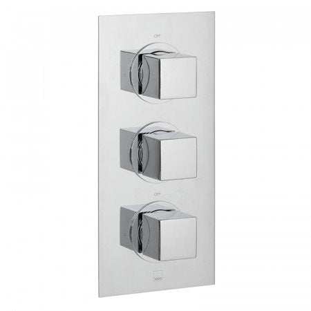 Vado Mix 2 Outlet 3 Handle thermostatic chrome shower valve wall mounted for modern bathrooms