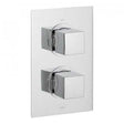 Vado Mix 2 Outlet chrome thermostatic shower valve with two handles wall mounted