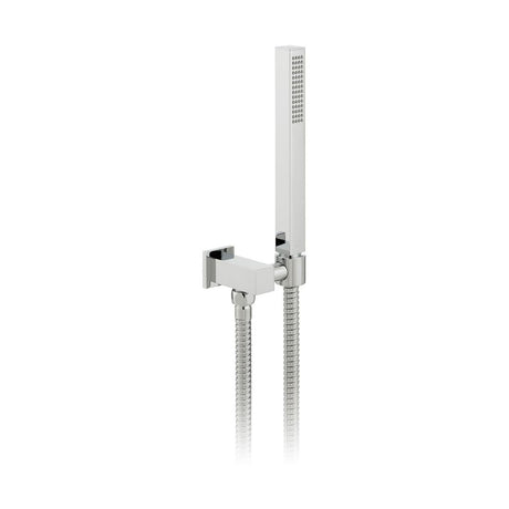 Vado Mix Single Function Hand Held Shower Head with Hose Bracket and Integrated Outlet - Polished Chrome - MIX - SFMKWO - C/P - TAP 'N' SHOWER