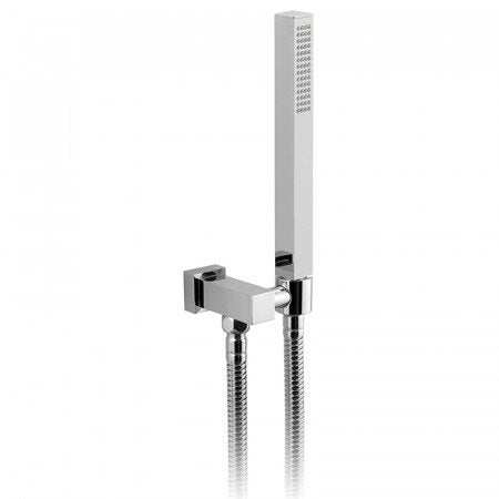 Vado Mix Single Function mini shower kit with 150cm hose and integrated outlet bracket in chrome finish