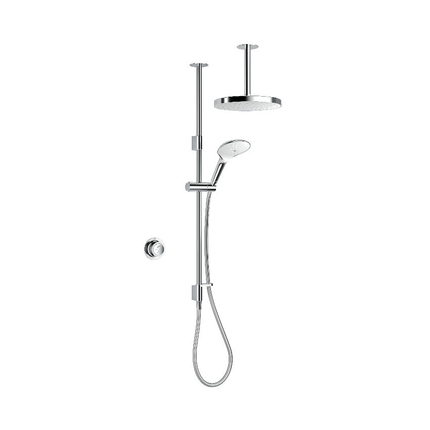 Mira Mode Dual Shower Ceiling Fed Pumped Includes Large Deluge Overhead Chrome - 1.1980.008