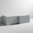 Nuie Square Blocks 540mm H x 680mm W Shower Bath End Panel - Satin Grey - MOF279